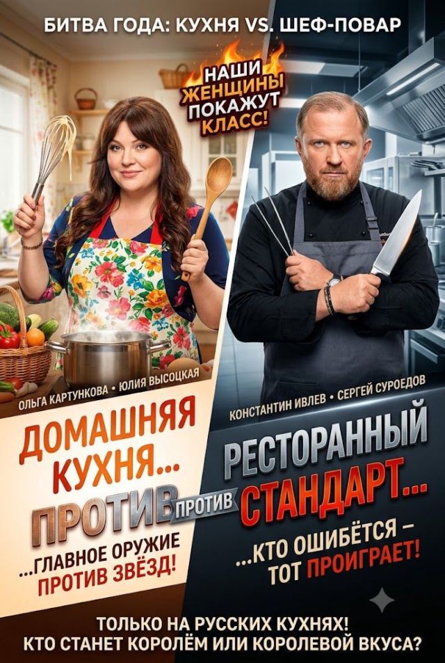 Постер к сериалу Домохозяйки против шефов