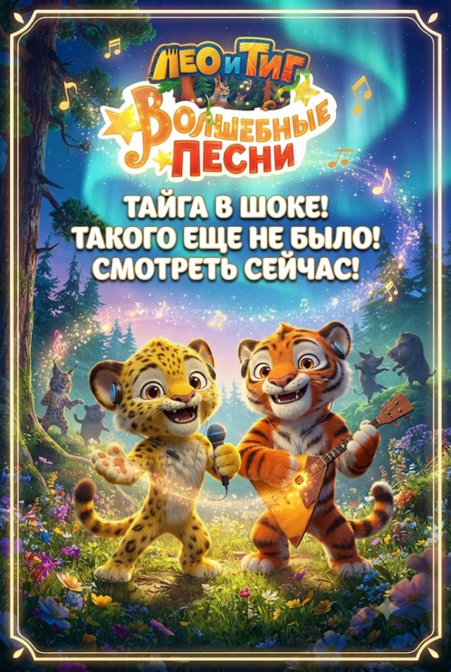 Постер к сериалу Лео и Тиг. Волшебные песни