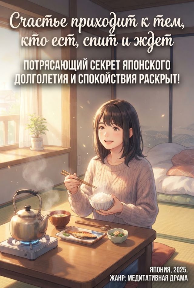 Постер к сериалу Счастье приходит к тем, кто ест, спит и ждет