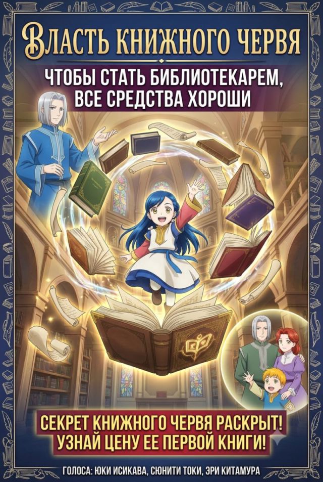 Постер к сериалу Власть книжного червя: Чтобы стать библиотекарем, все средства хороши