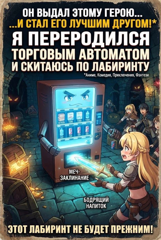 Постер к сериалу Я переродился торговым автоматом и скитаюсь по лабиринту