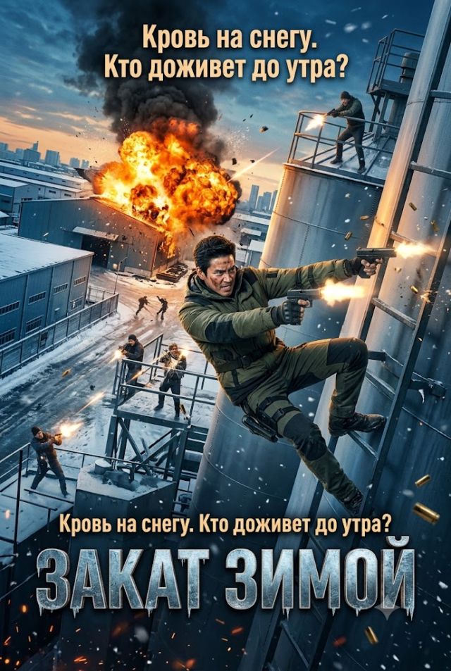 Закат зимой
